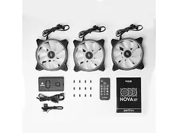 Вентилятор для корпусу Chieftec Nova Set 3-Pack (NF-3012-RGB) - мініатюра 5