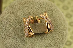 Сережки Xuping Jewelry Ікси 1,6 см золотисті - мініатюра 2