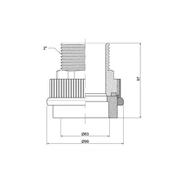 Муфта PPR Thermo Alliance 63х2" ЗР DSB310 - мініатюра 1