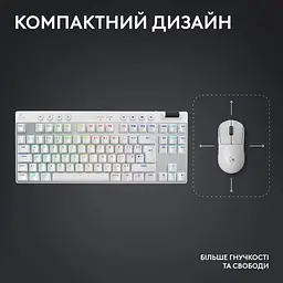 Клавіатура Logitech G PRO X TKL Lightspeed Gaming White (920-012148) - мініатюра 9