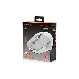 Мишка REAL-EL RM-480W Wireless/Bluetooth White (EL123200050) - мініатюра 9