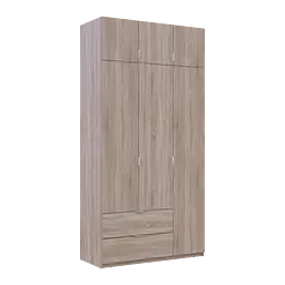 Розпашна Шафа для одягу Doros Лукас Дуб Сонома 3ДСП 120х50х240 (80737799) - мініатюра 5