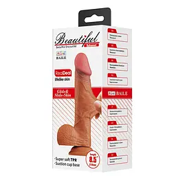 Фалоімітатор Baile RealDeal 8.5", 21.8 см (коричневий) - мініатюра 9