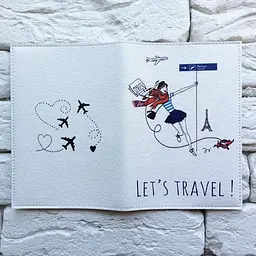 Обкладинка для паспорта Let's travel to Paris - мініатюра 3