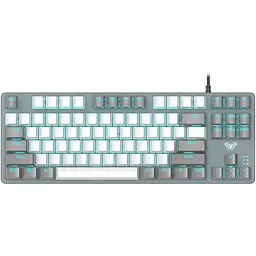 Клавіатура Aula F3287 Grey/White keycap KRGD blue EN/UA (6948391240954)