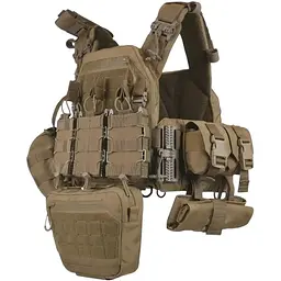 Плитоноска Kiborg GU gen.2 + 8 підсумків Coyote (1000-k66001)
