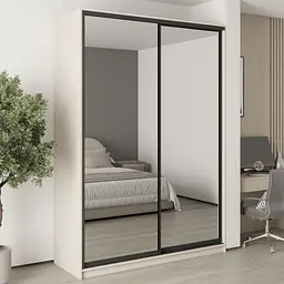 Шафа-купе дводверна MebelStar Комбо BG 2 Дзеркала 170x45x240 см Кашемір (MBS-10758)