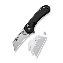 Ніж трапеція складаний кишеньковий Civivi Elementum Utility, (5.8 см) 6Cr13 / Aluminum чорний - мініатюра 2