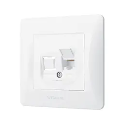 Розетка CAT6 одинарна комп'ютерна біла VIDEX BINERA VIDEX (24439-000) - мініатюра 3