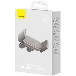 Автотримач Baseus Steel Cannon 2 Air Outlet Car Mount (SUGP000002) кремовий - мініатюра 4