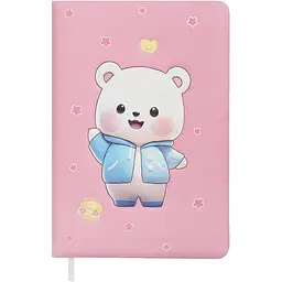 Блокнот ZiBi Bear Kids Line 155x108 мм лінія 80 аркушів рожевий (ZB12952)