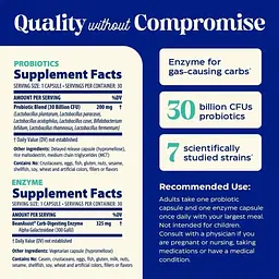 Пробіотики з ферментами від здуття живота Enzymedica Probiotics and Enzyme for Gas & Bloating 30 вегетаріанських капсул - мініатюра 2