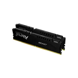 Модуль пам'яті для комп'ютера DDR5 64GB (2x32GB) 5200 MHz Beast Black Kingston Fury (ex.HyperX) (KF552C40BB2K2-64) - мініатюра 1