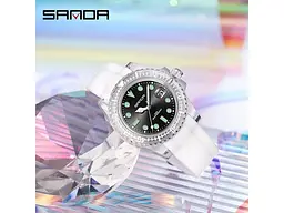 Чоловічий наручний годинник 9007 White-Black Sanda acs0030966 - мініатюра 5