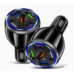 Автомобильное зарядное устройство DK 5USB Quick Charge 3.0 75W (BK-359) black - мініатюра 7
