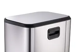 Відро для сміття Mixxus Cubic-TC0105 з плавним закриттям прямокутне SS Color 5л нержавіюча сталь MI7088, Нержавіюча сталь - мініатюра 6
