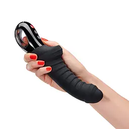 Вібратор для точки G Fun Factory TIGER black, ребристий, підходить для анальної стимуляції - мініатюра 4