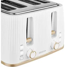 Тостер Sencor STS7540WH біло-золотий 1860 Вт - мініатюра 3