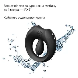 Ерекційне смарт-віброкільце Zalo Apis Obsidian Black, до 4 годин роботи, зарядний кейс - мініатюра 8