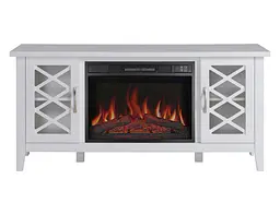 Камінокомплект ArtiFlame Odessa AF23S білий з обігрівом і звуком горіння вогню