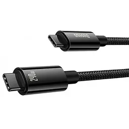 Кабель Baseus Tungsten Gold Fast Charging Type-C to Type-C 240W (2m) black (CAWJ040101) - мініатюра 3