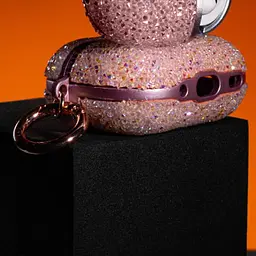 TPU чохол Bling World Rock Diamond для навушників AirPods 3 Рожевий - мініатюра 3