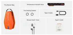 Душ портативний Flextail Tiny Shower Bag (TSB-650) 20л - з електро насосом - помаранчевий - мініатюра 3