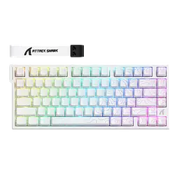 Клавіатура Attack Shark R82 HE Contours Side Printed RGB White