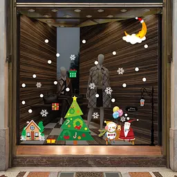 Набір новорічних наклейок на вікно Happy New Year 1 13745 30×45 см 2 аркуші