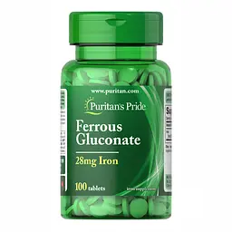 Глюконат заліза Ferrous Gluconate (28 mg Iron) 100 таблеток