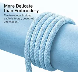 Кабель Baseus Dynamic Series Fast Charging Data Cable USB to iP 2.4 A 1 m Blue (CALD000403) - мініатюра 7