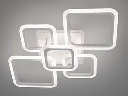 Люстра стельова LED Diasha A8160/2+3WH, 80W, 3200K-6500K, білий метал, сучасний стиль з пультом для дому - мініатюра 4