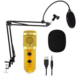 Конденсаторний студійний мікрофон VGS M-800U PRO-MIC зі стійкою та вітрозахистом