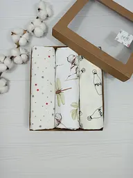 Набір пелюшок a.l.babybox Бавовна 50х80/100х80 см 3 шт. Різнокольоровий (NA 18168585)