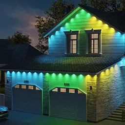 Гірлянда Smart LED Govee H705A Permanent Outdoor Lights RGB, IP67, 30м, кабель прозорий - мініатюра 3