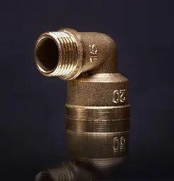 Коліно перехідне Lexline К.0104-В 1/2"Н х 3/4"В посилене латунь 30412 - мініатюра 2