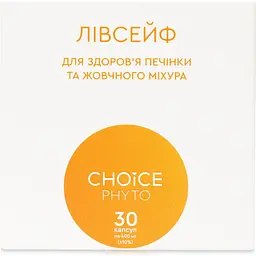 Комплекс для здоров'я печінки та жовчного міхура Лівсейф CHOICE PHYTO 30 капсул