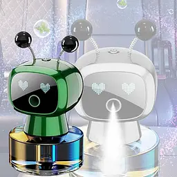 Ароматизатор автомобільний розумний Жучок Робот на панель LED-анімація та ефект пара Gardenia