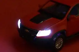Іграшкова машинка позашляховик металева Chevy Colorado ZR2 1:31 Автопром світлозвукові ефекти 68442, 2 кольори, в коробці 20x11x10 см - мініатюра 5