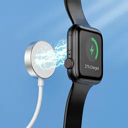 Зарядка Qi HOCO Wireless charger Type-C для iWatch CW39C usb-c вихід для 1-7/SE Series біла - мініатюра 5