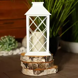 Підвісний декоративний ретро-ліхтар Lumiled Lirio білий, набір 2 шт - мініатюра 3