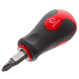 Викрутка з двосторонніми бітами Intertool 4-в-1 міні VT-1010