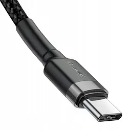 Дата кабель Baseus Cafule Type-C to Type-C PD2.0 60W (2m) (CATKLF-H) Чорний / Сірий - мініатюра 4