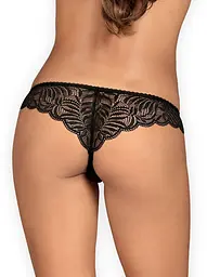 Стрінги без промежини Obsessive Contica S/M чорний - мініатюра 5