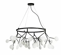 Люстра стельова Levistella 918LP263-36 BK+WH, G4, 36 плафонів, чорний та білий, метал і скло, сучасний стиль
