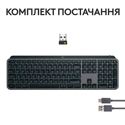 Клавіатура Logitech MX Keys S Wireless UA Graphite (920-011593) - мініатюра 10