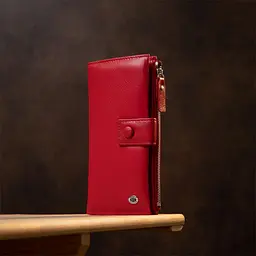 Яскравий жіночий гаманець-клатч ST Leather 19374 червоний - мініатюра 7