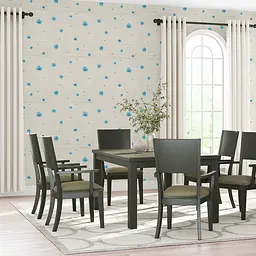 Панель стінова 3D Sticker Wall 700х700х4мм Блакитні квіти SW-00001977 - мініатюра 6
