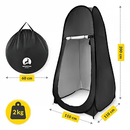 Намет туалет-душ, переодягальня Mountain Goat Pop-Up 200 x 110 x 110 см саморозкладний Black (P-5905973405195) - мініатюра 11