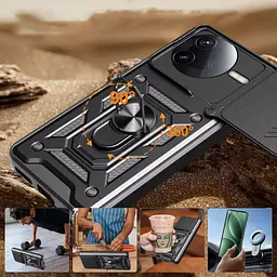 Чохол до мобільного телефона BeCover Military Poco F7 Pro Black (713536) - мініатюра 4